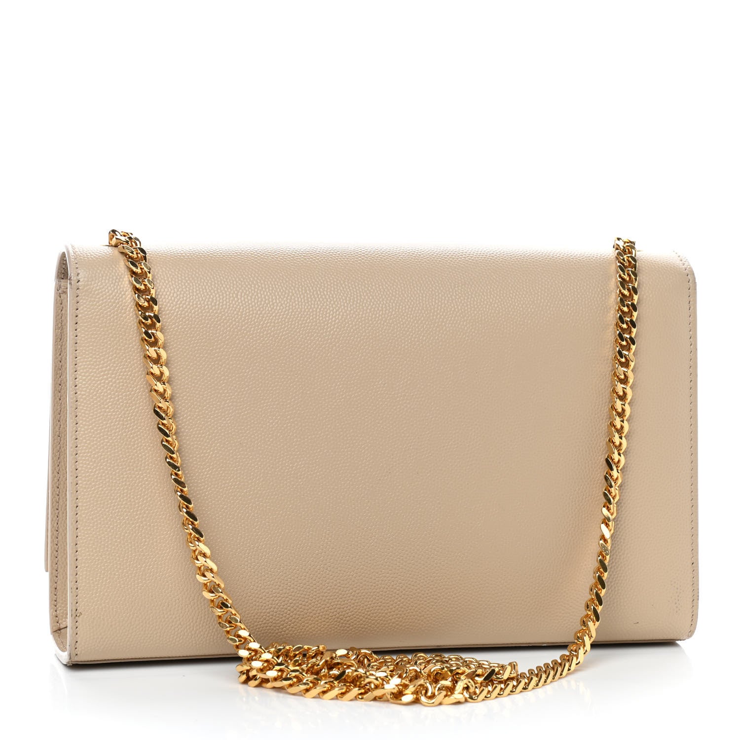 Saint Laurent Grain De Poudre Medium Monogram Kate Satchel Nude Powder 3 of 10
