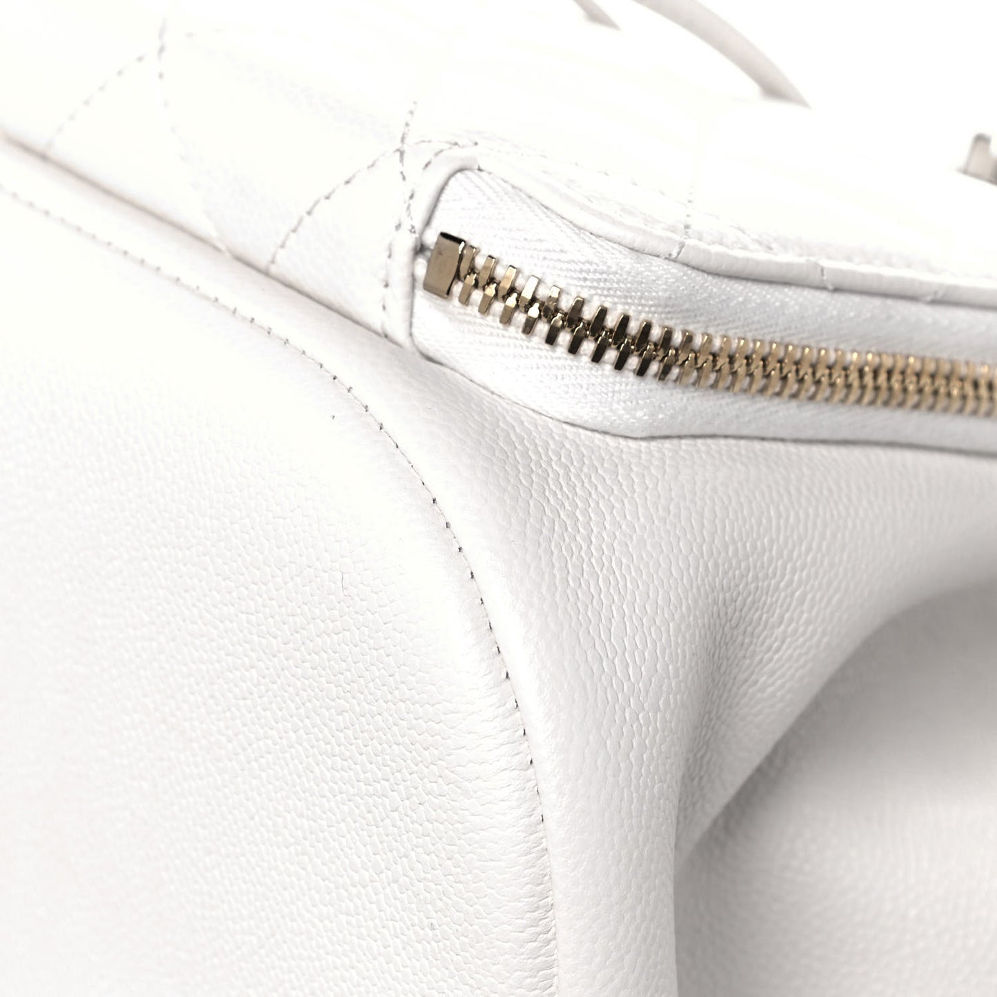 Caviar Quilted Business Affinity Backpack White