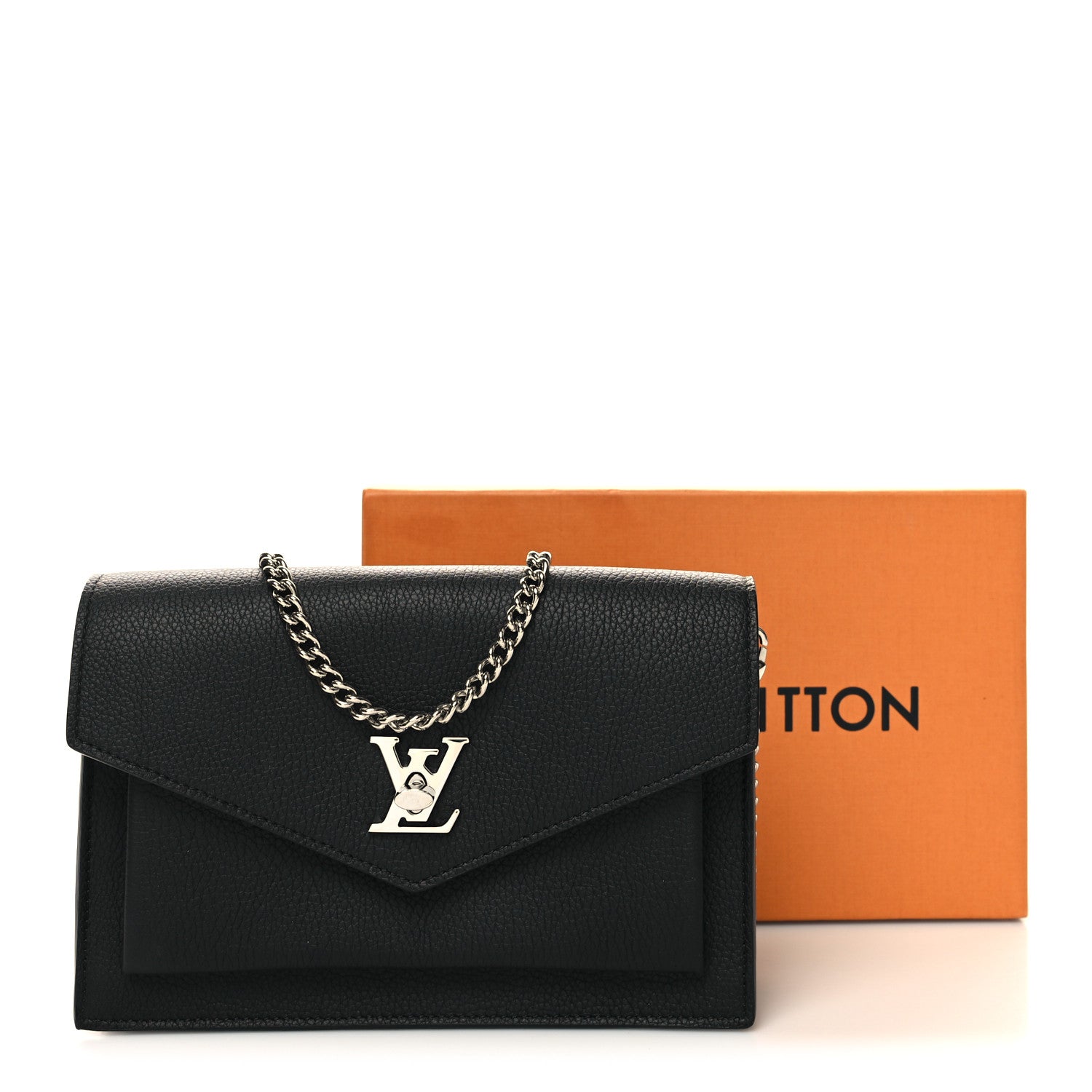 Louis Vuitton Soft Calfskin My Lockme Chain Pochette Black 11 of 11