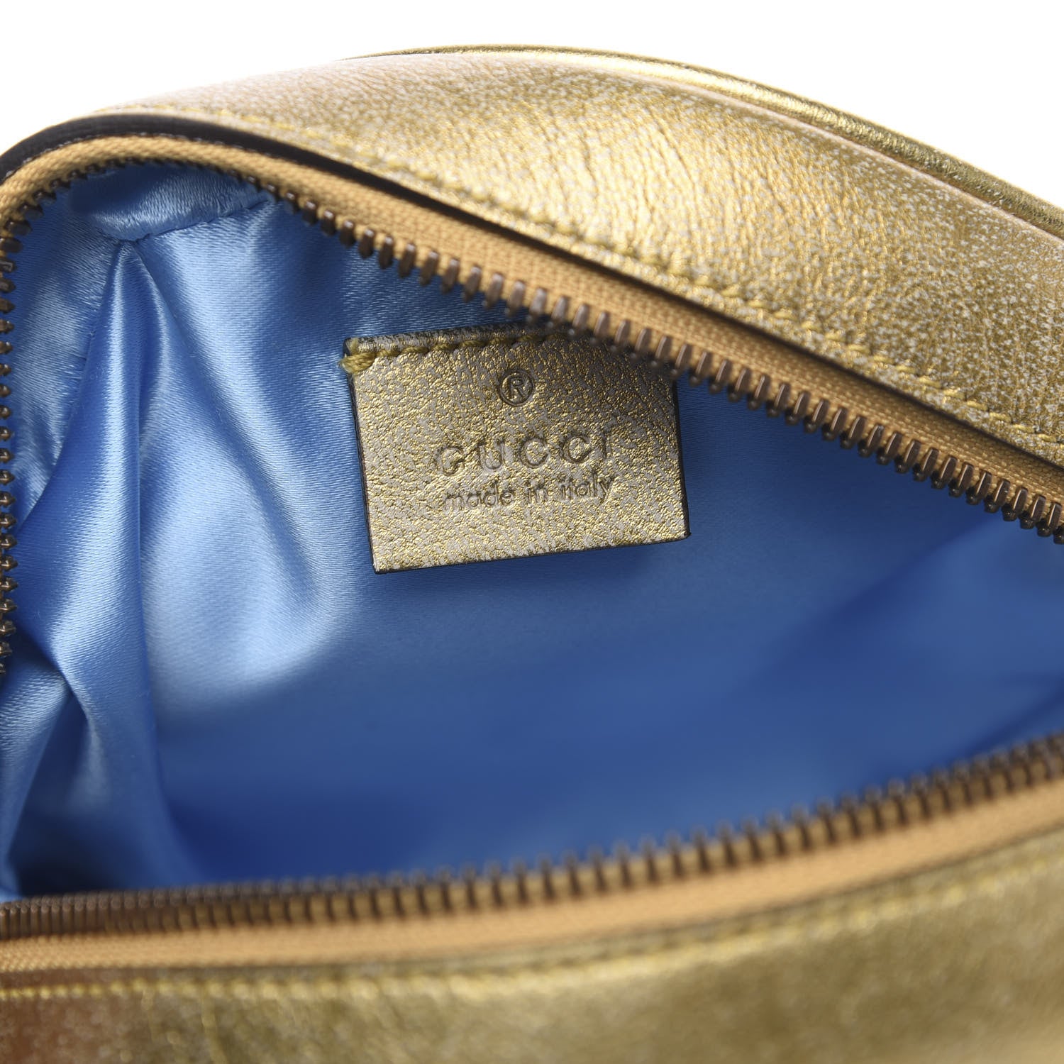 Gucci Metallic Calfskin Matelasse Mini GG Marmont Round Shoulder Bag Gold Pink 6 of 10