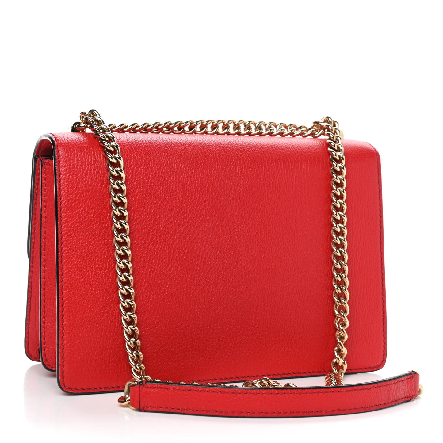 Grained Calfskin Rosalia Shoulder Bag Red