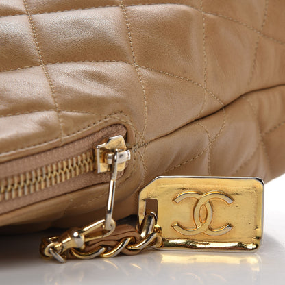 Chanel Lambskin Quilted Shoulder Bag Beige 18 of 21