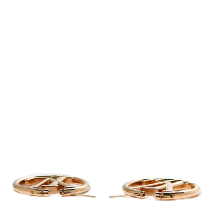 Louis Vuitton Metal Louise Hoop Earrings Gold 3 of 7