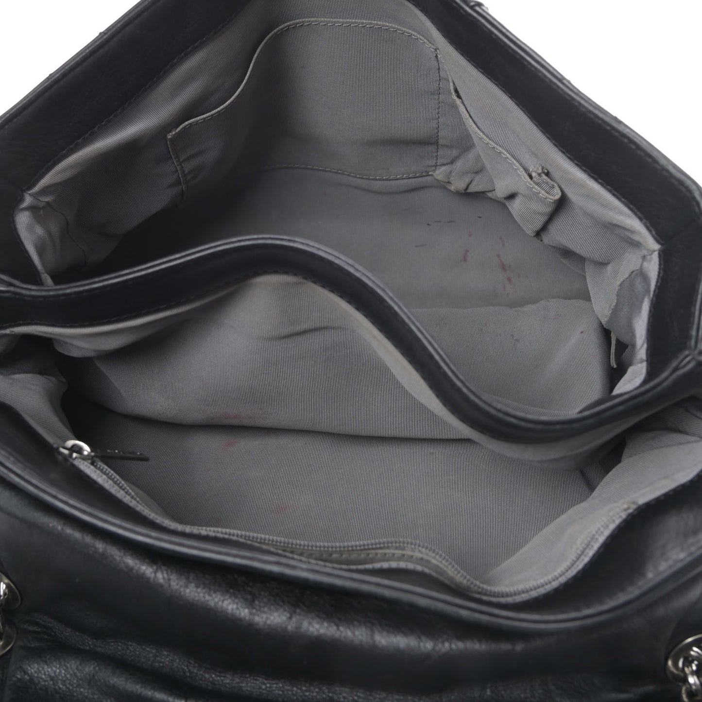 Calfskin Coco Pleats Flap Black