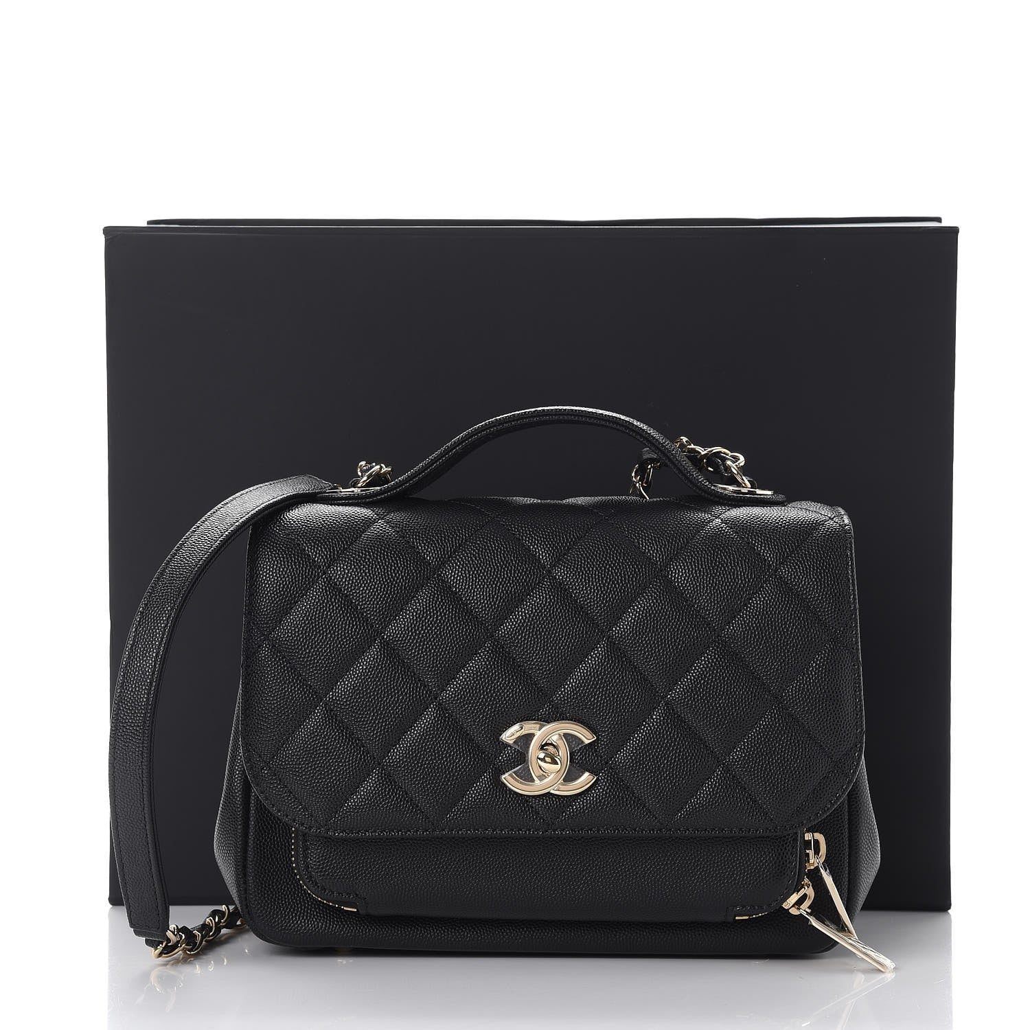 Chanel Caviar Quilted Medium Business Affinity Flap Black 8 of 8