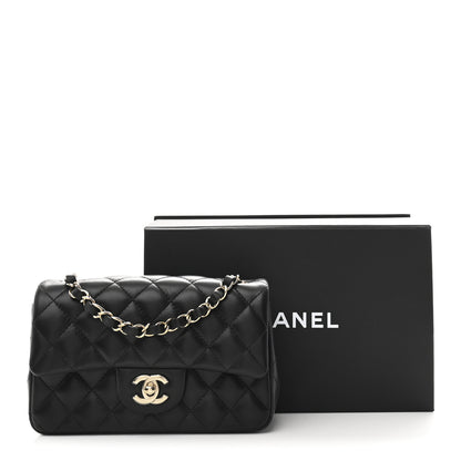Chanel Lambskin Quilted Mini Rectangular Flap Black 11 of 11