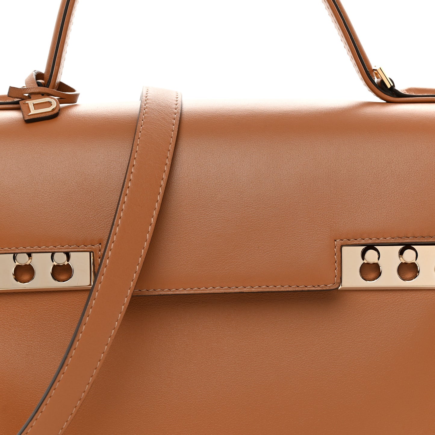 Calfskin MM Tempete Satchel Camel
