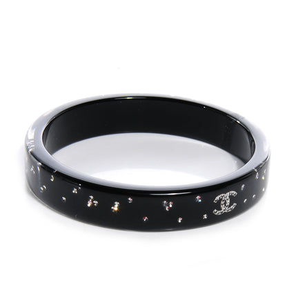 Chanel Resin Crystal CC Bangle Black 3 of 5
