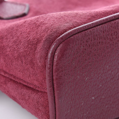 Gucci Suede Mini Bamboo Handle Bag Bordeaux 8 of 11