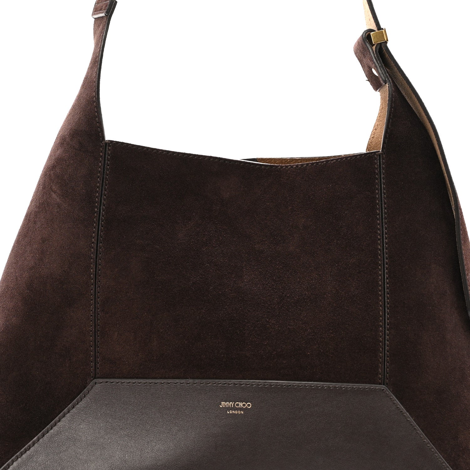 Jimmy Choo Suede Calfskin Medium Diamond Hobo Coffee 8 of 13