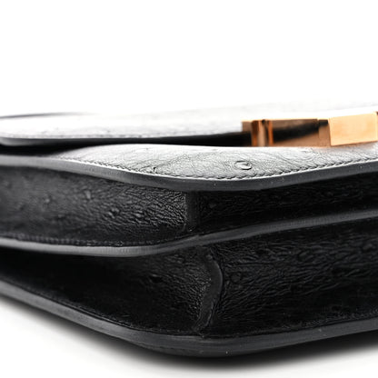 Hermes Ostrich Constance 18 Black 10 of 12