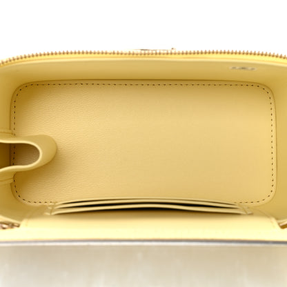 Chanel Lambskin Quilted Small Vanity Case With Chain Light Yellow 5 of 12