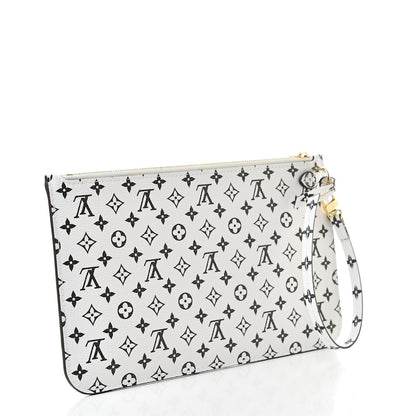 Louis Vuitton Monogram Giant Neverfull MM GM Pochette White 3 of 7