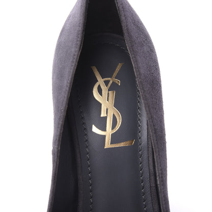 Saint Laurent Kid Scamosciato Palais 105 Pumps 35.5 Flannel Gris 7 of 9