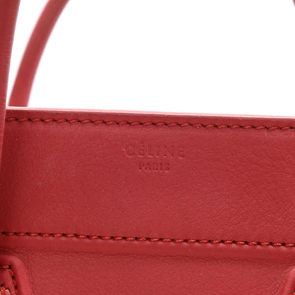 Celine Supple Calfskin Medium Phantom Luggage Red 6 of 11
