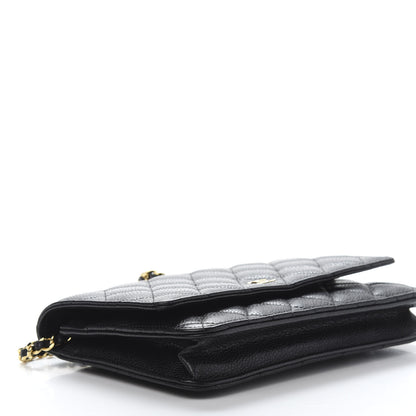 Chanel Caviar Quilted Wallet On Chain WOC Black 9 of 12
