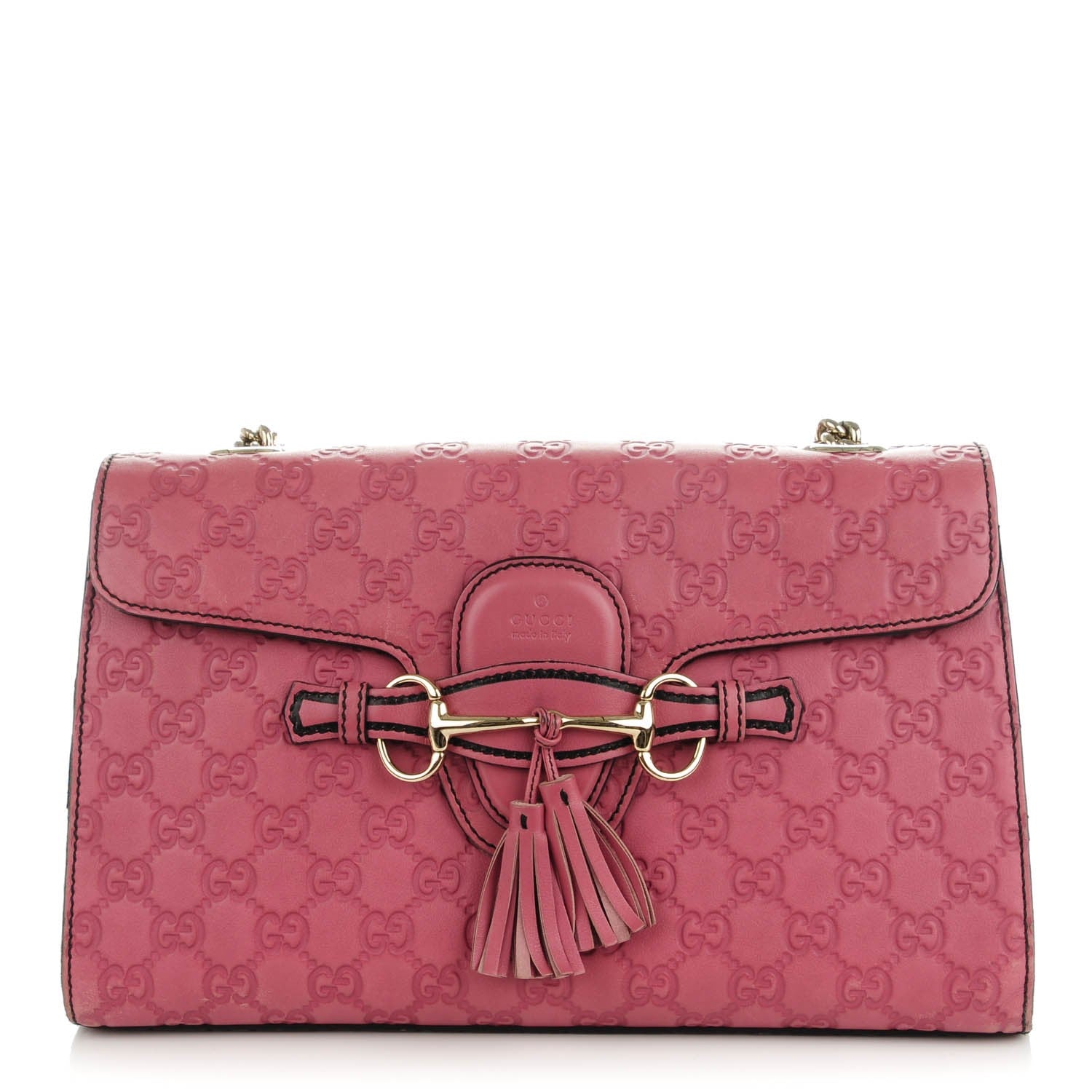 Gucci Guccissima Medium Emily Chain Shoulder Bag Peonia Flower 1 of 9