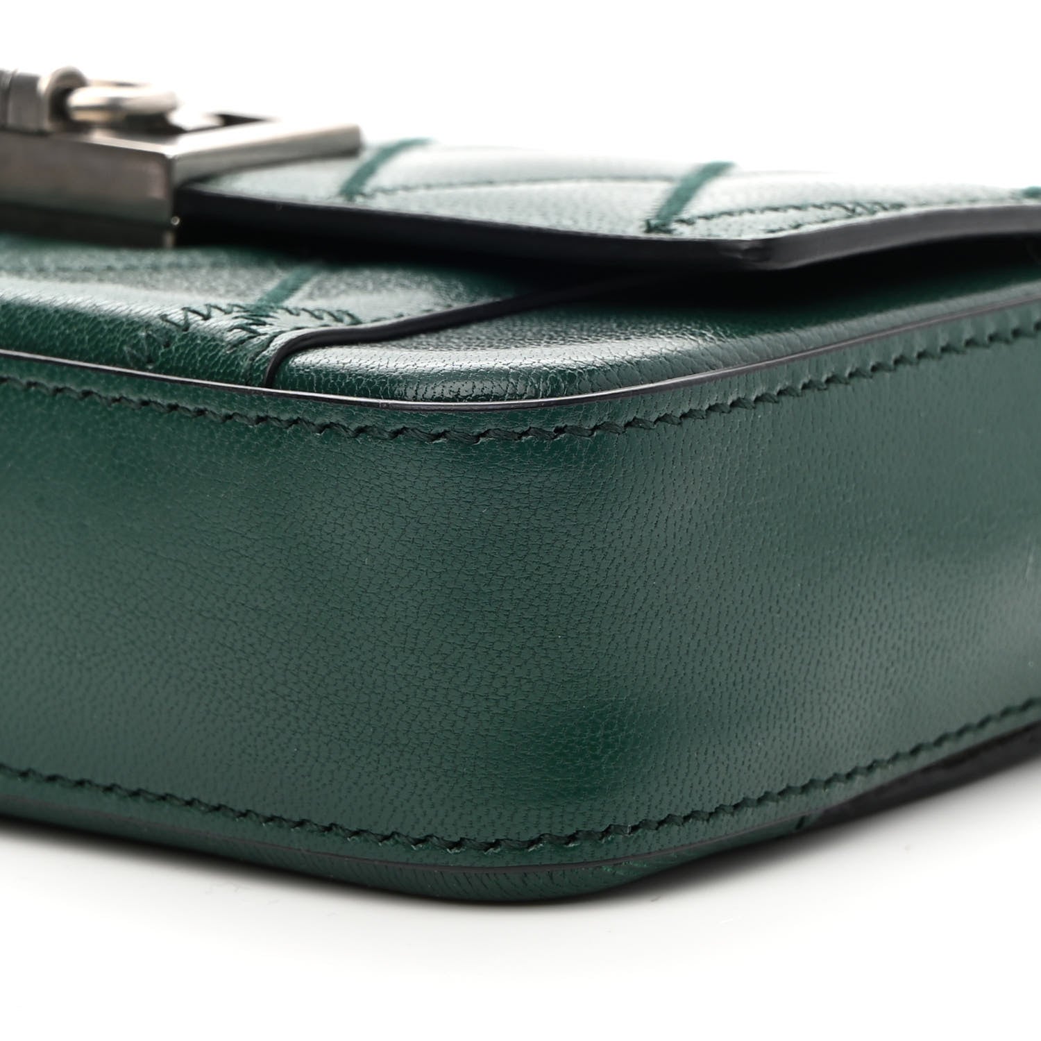 Givenchy Goatskin Quilted GV3 Mini Pocket Convertible Bag Green Forest 7 of 7