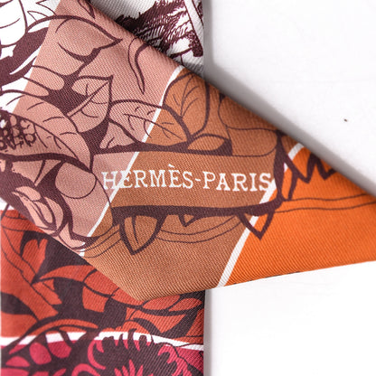 Hermes Silk Jungle Love Rainbow Twilly Brun Brique Fauve 5 of 5