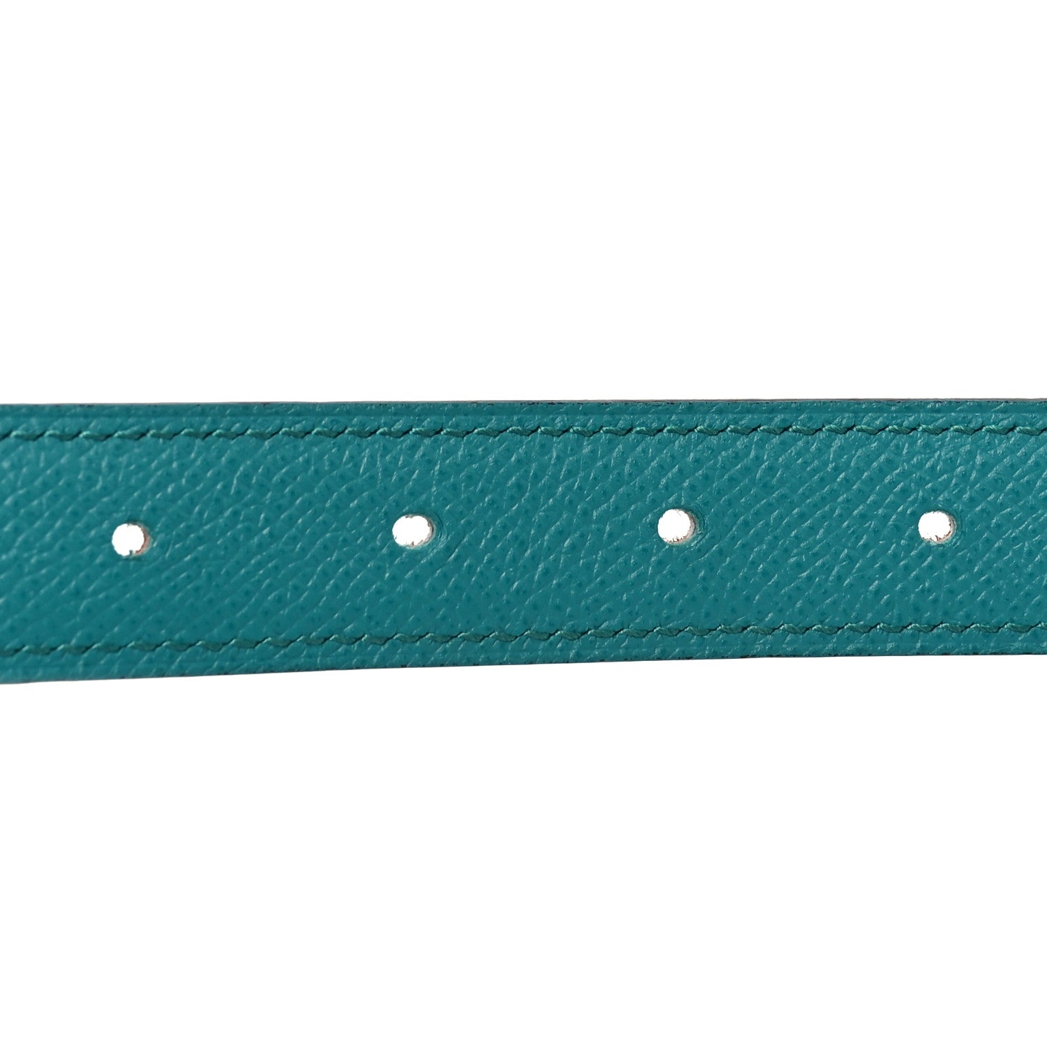 Hermes Swift Epsom 24mm Mini Constance H Belt 80 32 Bleu Paon Gold 3 of 6