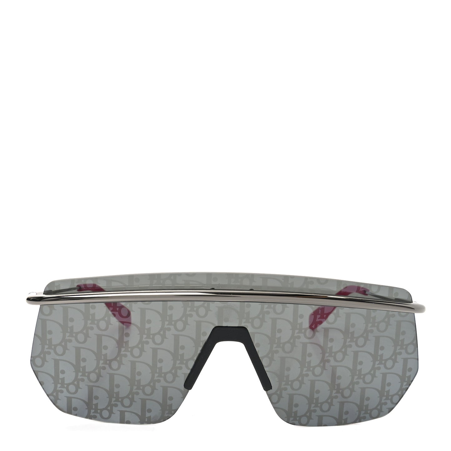 Metal Oblique DiorMotion M1I Mask Sunglasses Grey Pink
