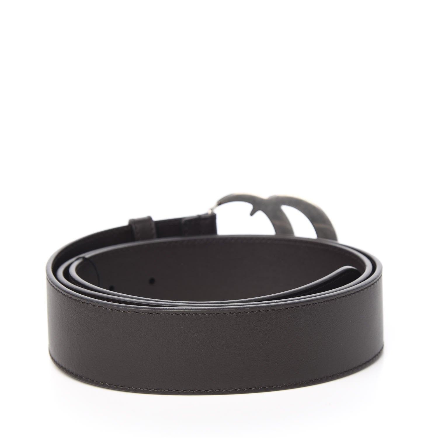 Gucci Moon Calfskin Nickel Double G 40mm Belt 100 40 Dark Cocoa 2 of 5