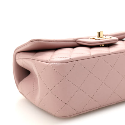 Chanel Lambskin Quilted Mini Top Handle Rectangular Flap Light Pink 9 of 10