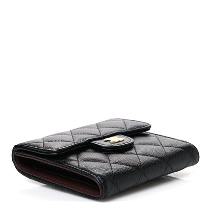 Chanel Caviar Quilted Compact Flap Wallet Black 4 of 8