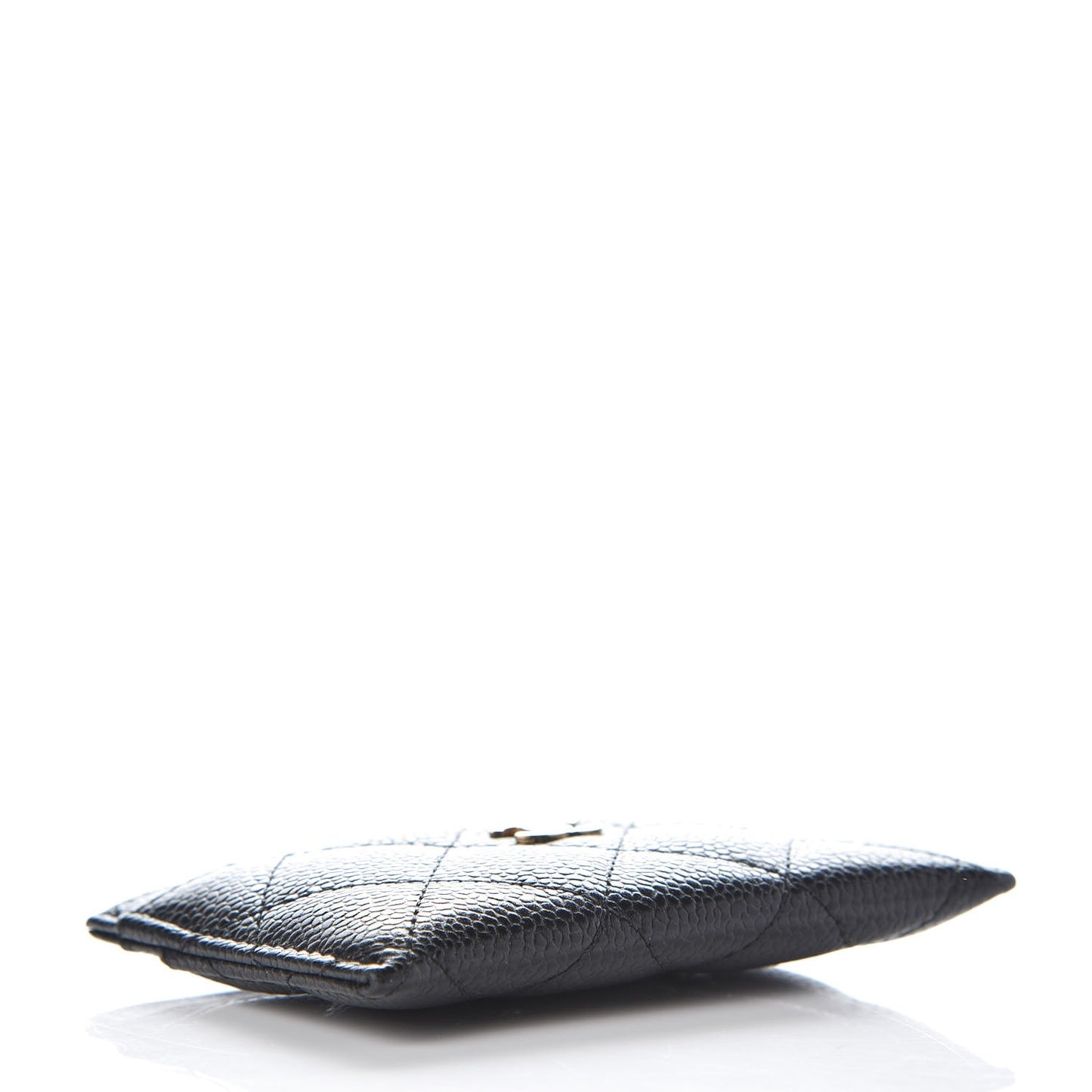Caviar Quilted Card Holder Black