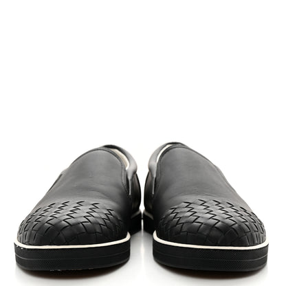Bottega Veneta Nappa Intrecciato Slip On Sneakers 40.5 Black 2 of 9