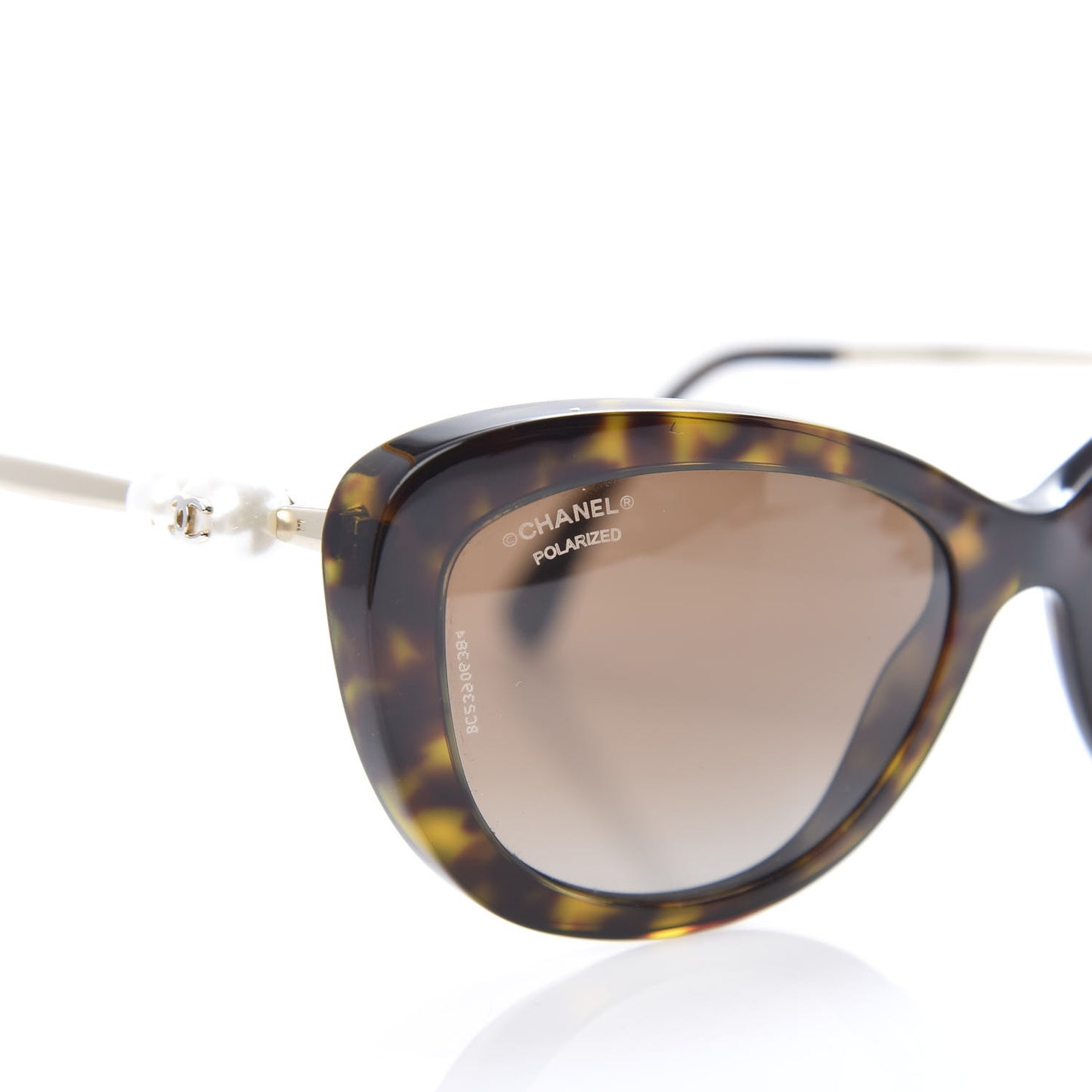 Acetate Pearl Polarized Cat Eye Sunglasses 5340-H Tortoise