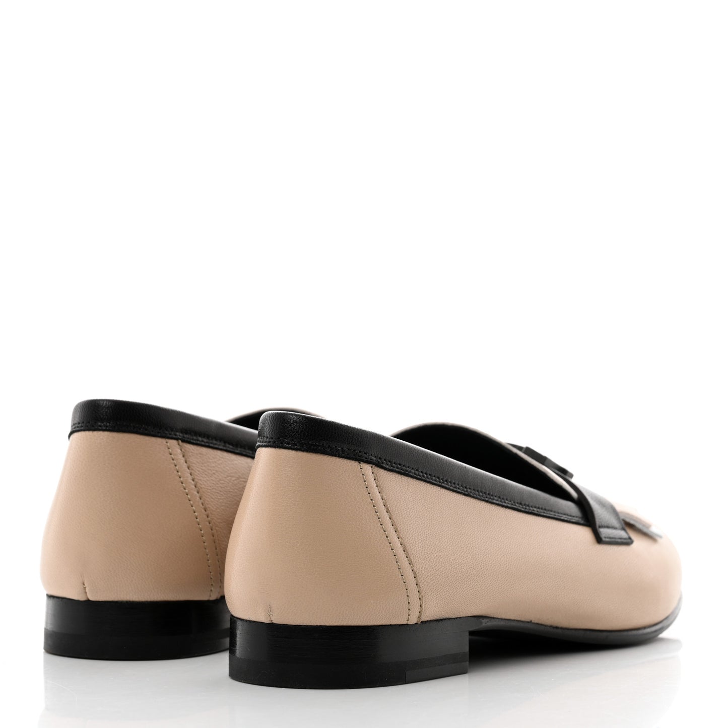 Goatskin Womens Royal Loafers 38 Multicolor Beige Sarrasin