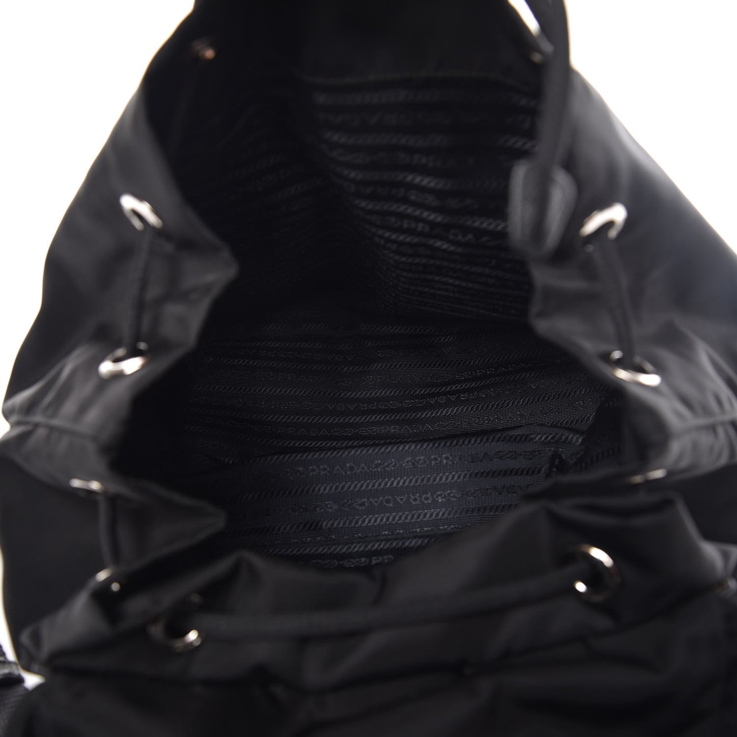 Nylon Vela Saffiano Backpack Black