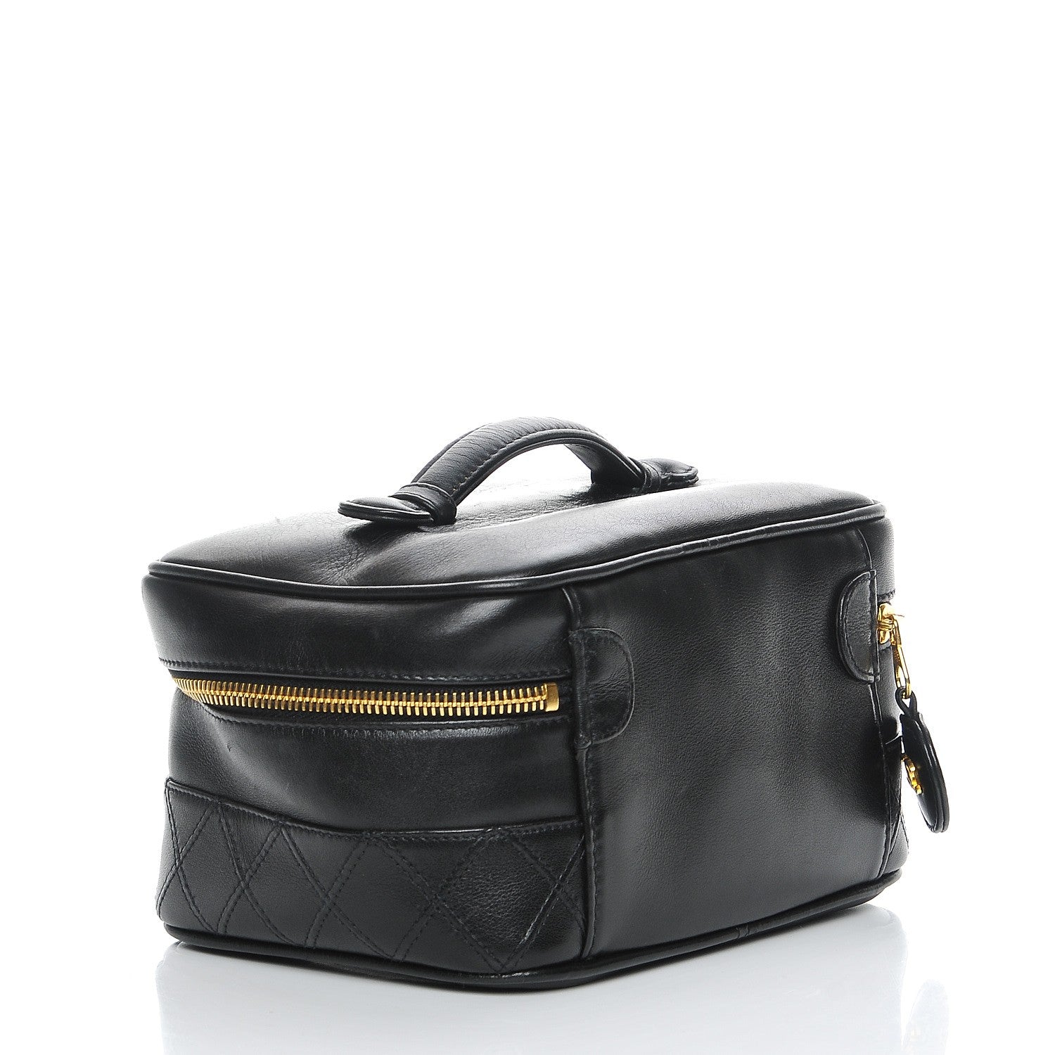 Chanel Lambskin Vanity Cosmetic Case Black 4 of 9