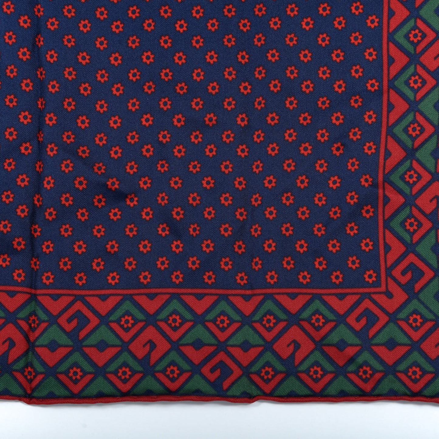 Silk Planimetric Pocket Square Multicolor