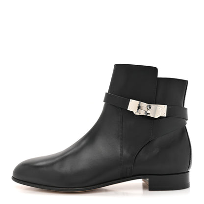 Hermes Calfskin Neo Ankle Boots 38.5 Black 1 of 13