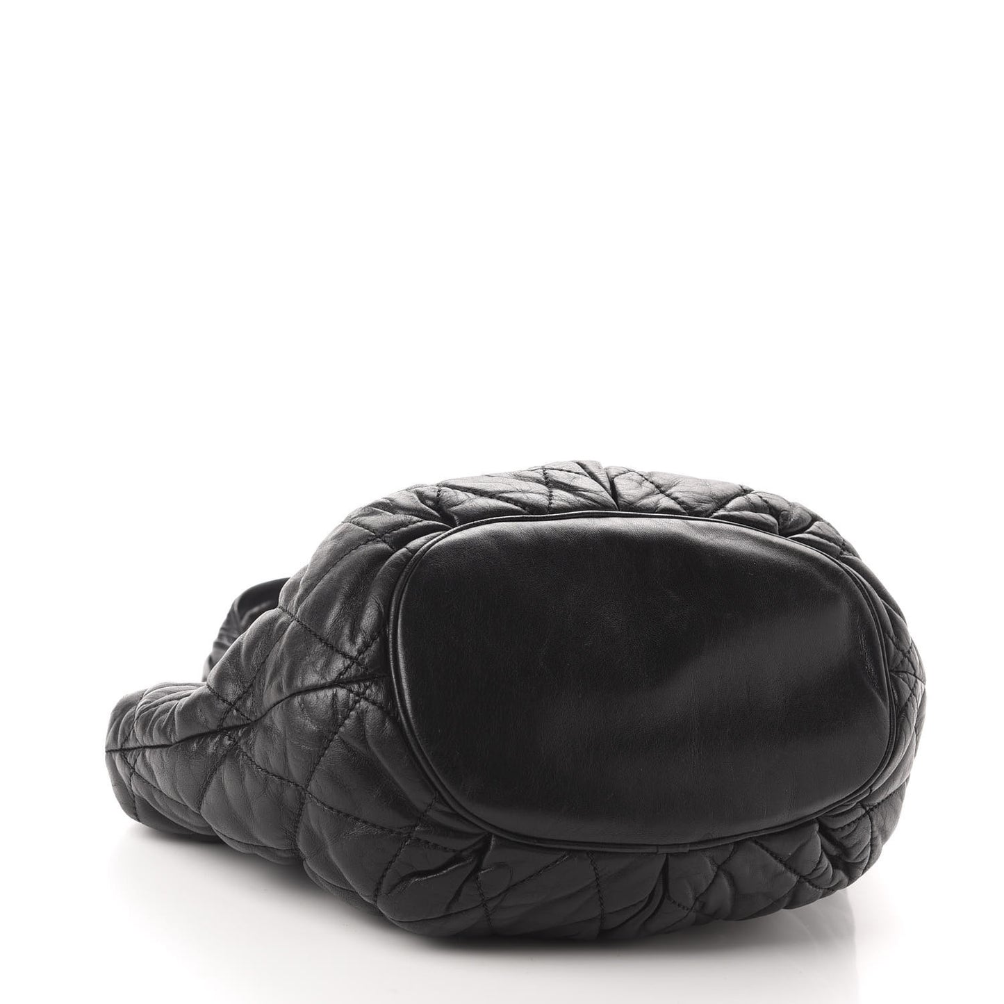 Lambskin Quilted Cloudy Bundle East West Tote Black