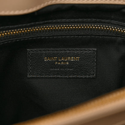 Saint Laurent Calfskin Y Quilted Monogram Medium Loulou Chain Satchel Dark Beige 7 of 10
