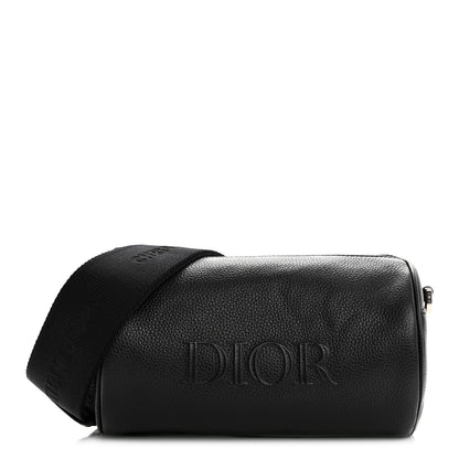 Christian Dior HOMME Grained Calfskin Mens Roller Messenger Black 1 of 13