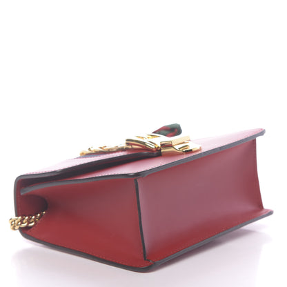 Gucci Calfskin Mini Sylvie Chain Shoulder Bag Hibiscus Red 4 of 10