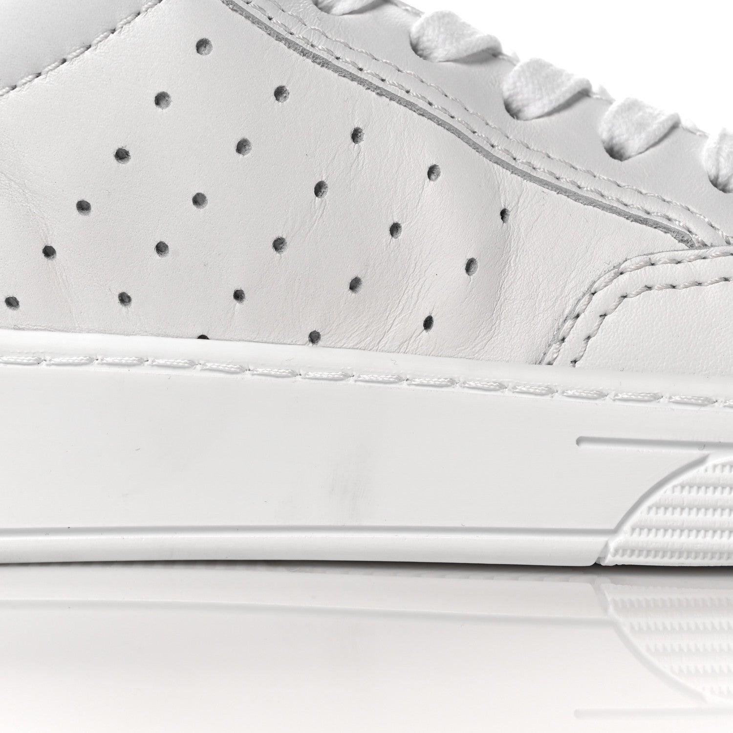 Chanel Grained Calfskin Fabric Womens Logo Sneakers 37 White 8 of 11