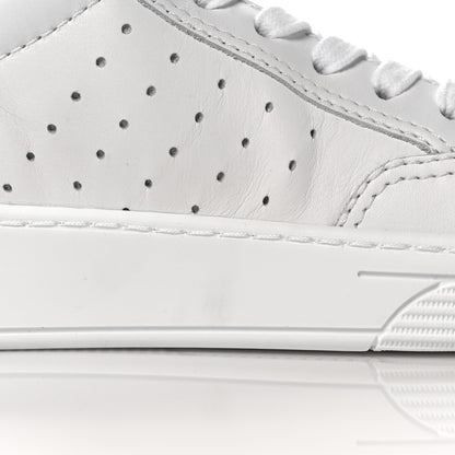 Chanel Grained Calfskin Fabric Womens Logo Sneakers 37 White 8 of 11