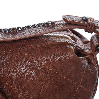 Chanel Distressed Caviar Outdoor Ligne Hobo Brown 10 of 18