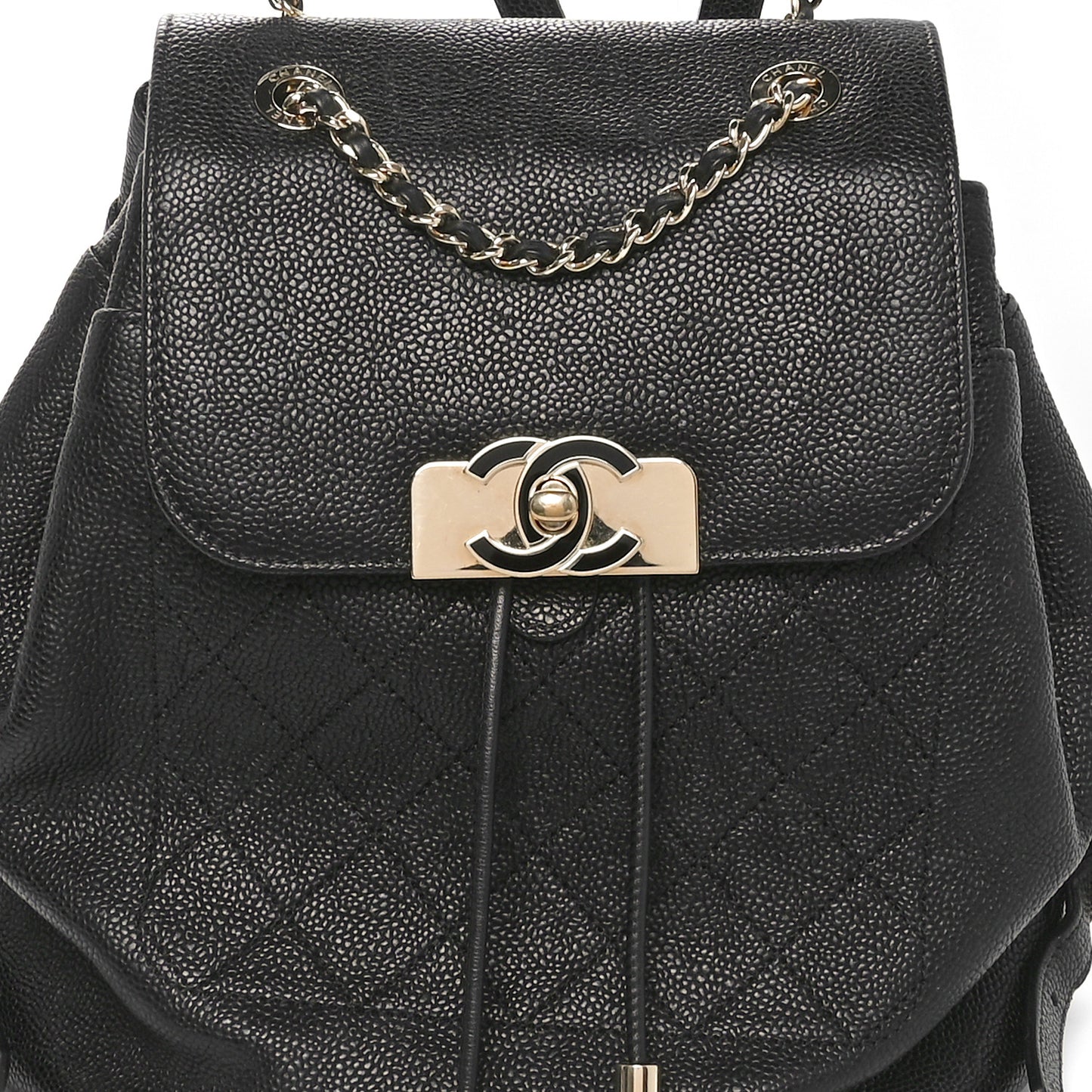 Caviar Quilted Backpack Black