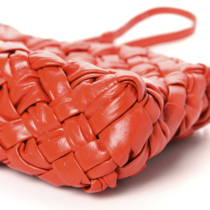 Bottega Veneta Calfskin Intrecciato Kalimero Cha-Cha Clutch Red 9 of 9