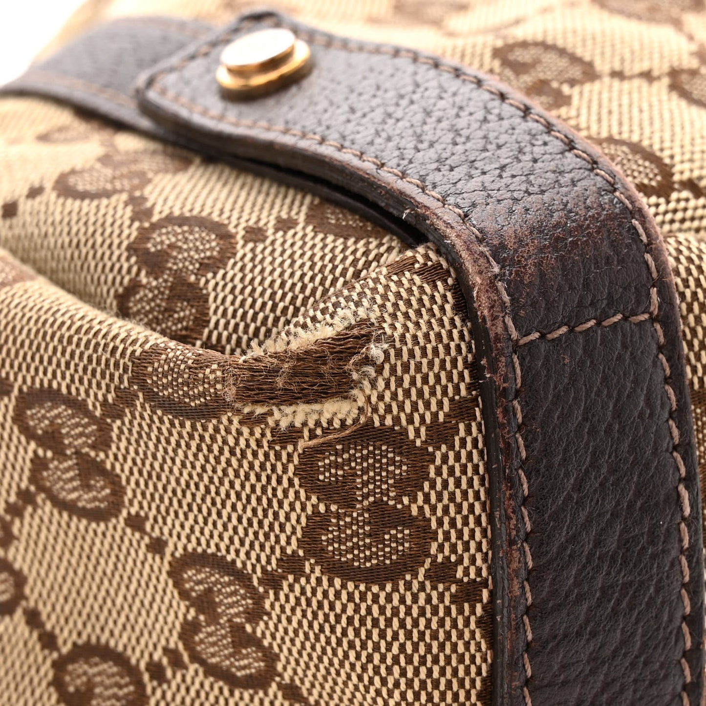 Monogram Medium Abbey Shoulder Bag Dark Brown