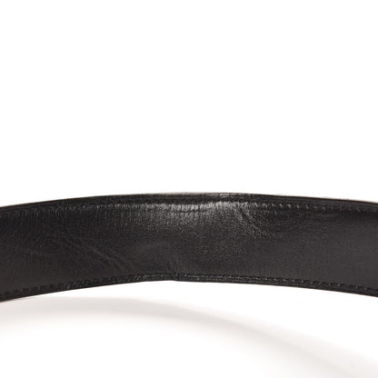 Hermes Box Togo 32mm H Belt 85 Black Orange 6 of 10