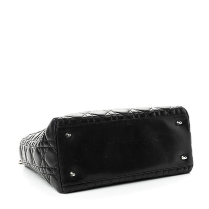Christian Dior Lambskin Cannage Medium Lady Dior Black 4 of 13