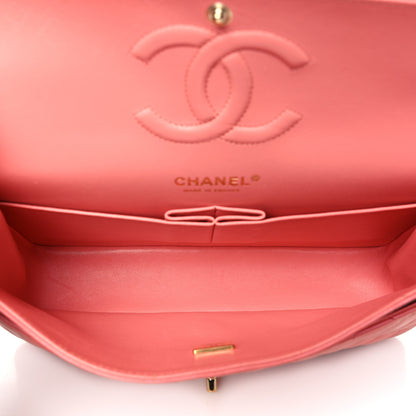 Chanel Iridescent Lambskin Quilted Medium Double Flap Pink 5 of 9