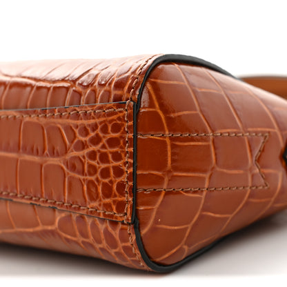 Givenchy Calfskin Crocodile Embossed Nano Antigona Tan 10 of 11